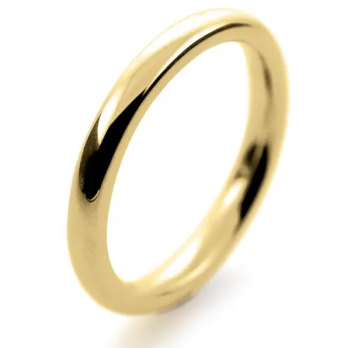 Soft Court Very Heavy -  2.5mm (SCH2.5Y) Yellow Gold Wedding Ring